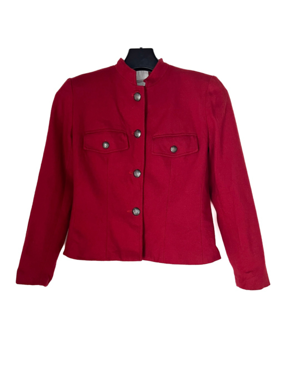 CLIFFORD and WILLS (CW) Women's Red Wool Military Style Jacket Sz 8P